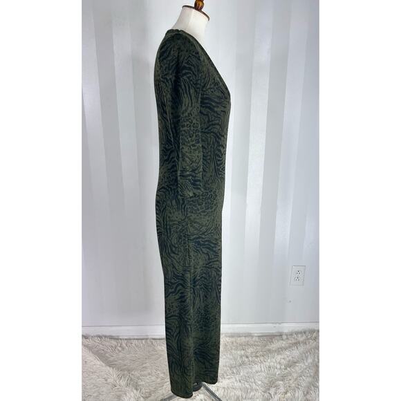 ZARA Women’s Green/Black One Piece Ankle Pants Jumpsuit Sz M - Picture 2 of 9